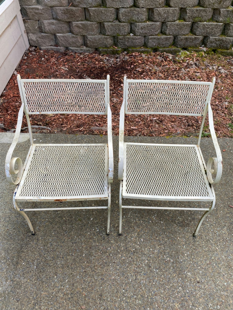 Wrought Iron Vintage Patio Furniture - White - image 2 of 6
