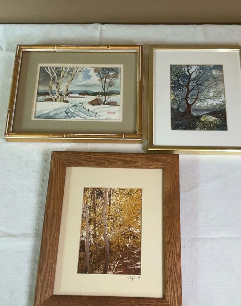 Trio Of Small Framed Tree Art - image 1 of 10