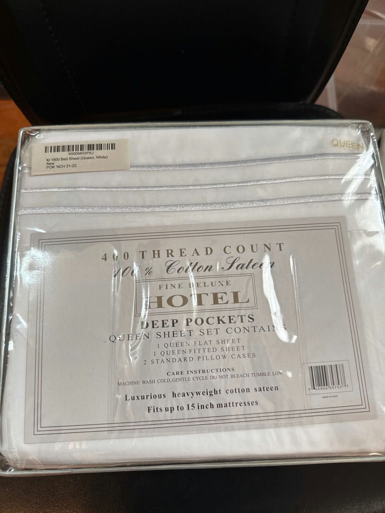 Queen Sheet Set, 400 Thread Count 100% Cotton Sateen - image 1 of 3