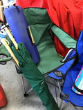 Blue Folding Camping Chair with Rolled Mats - thumbnail 2 of 3