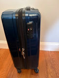 Blue Samsonite hard-shell rolling suitcase - thumbnail 3 of 5