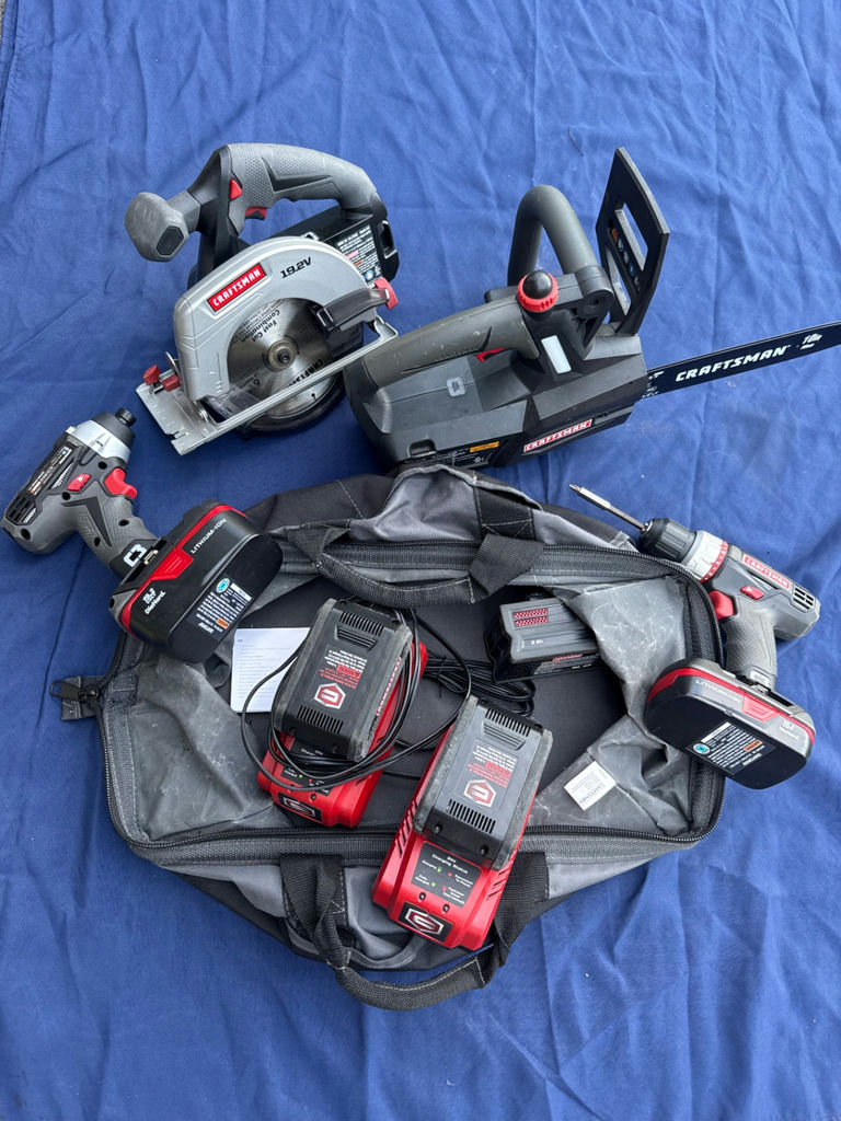 Craftsman Cordless Tool Set with Batteries and Charger - image 1 of 3