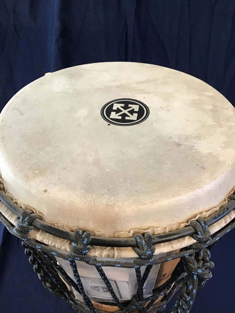 Djembe drum with rope-tuning - min bid $50 - image 2 of 3