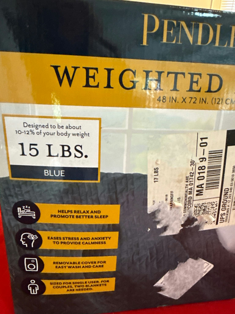 Pendleton 15 lb Blue Weighted Blanket - image 3 of 3