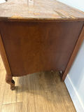 Vintage wooden chest of drawers with curved front - thumbnail 3 of 4