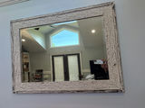 Distressed White Ornate Wall Mirror - thumbnail 2 of 3