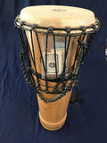 Djembe drum with rope-tuning - min bid $50 - thumbnail 1 of 3