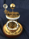 Antique glass oil lamp and ornate brass calendar clock(needs glass dome) - thumbnail 2 of 3