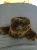 Beaver Fur Hat with Ear Flaps and a faux fur moose hat - thumbnail 1 of 4