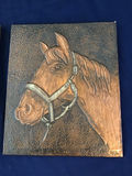 Vintage hammered copper Horse Head Relief Plaques - thumbnail 2 of 2