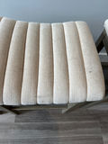 Three beige upholstered stools - thumbnail 4 of 5