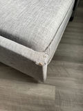 Gray fabric sofa with chaise - thumbnail 4 of 5