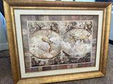 Framed Double-Globe World Map Artwork - thumbnail 2 of 3