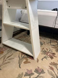 Glass-top desk with white shelf base - thumbnail 4 of 5