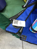 Blue Folding Camping Chair with Rolled Mats - thumbnail 1 of 3