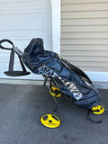 Golf bag with clubs and folding golf cart - thumbnail 2 of 6