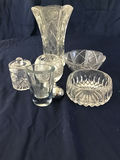 Crystal glassware collection: vases, bowls, jars - thumbnail 1 of 6