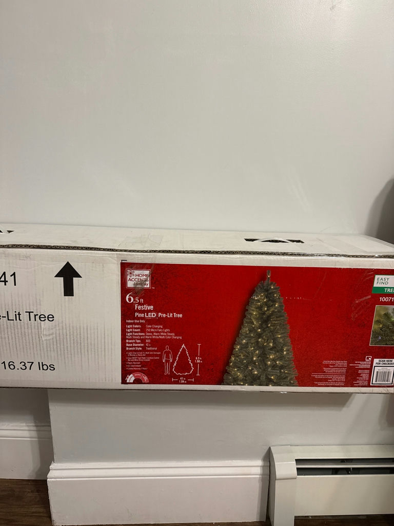 6.5 ft Festive Pine LED Pre-Lit Tree in Box - image 3 of 3