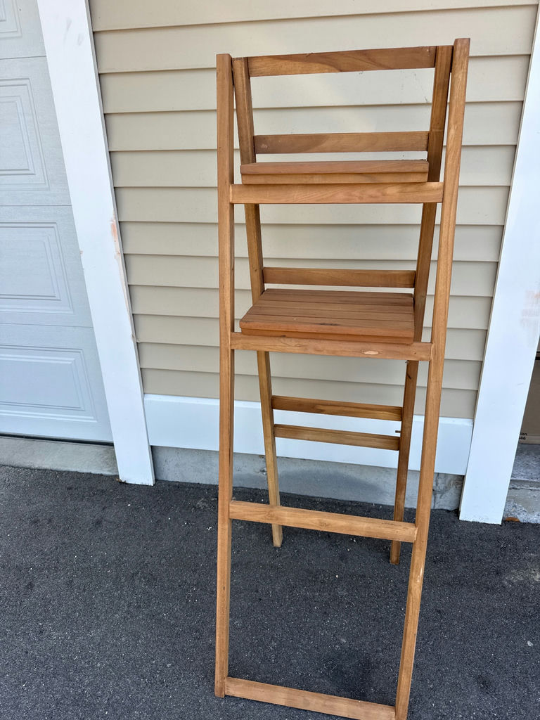 Wooden A-frame ladder - image 1 of 3