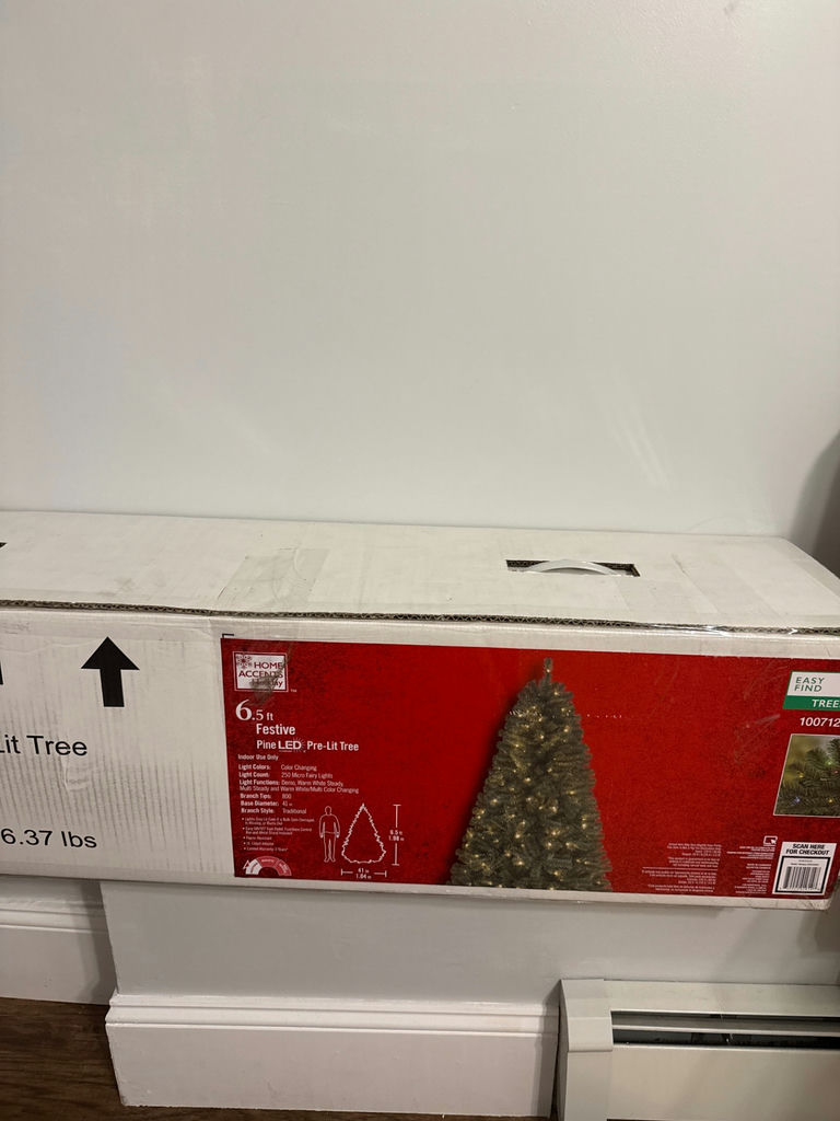 6.5-Foot Festive Pine LED Pre-Lit Christmas Tree in Box - image 3 of 3