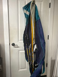 Ski equipment set with skis, poles, bindings, and bag - thumbnail 2 of 6