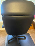 Black leather executive office chair - thumbnail 3 of 4