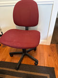 Red fabric office chair - thumbnail 2 of 2