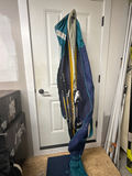Ski equipment set with skis, poles, bindings, and bag - thumbnail 1 of 6