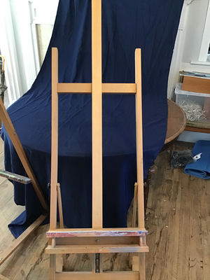 Two 6.5 foot wooden artist easels - Image 1 of 3