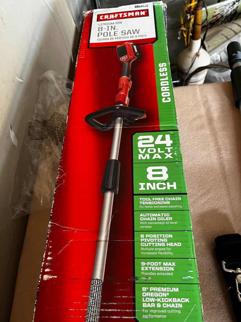 Craftsman 24V Max Cordless Pole Saw with Manual and Box - image 5 of 5