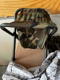 Camouflage jacket (Huntworth and GS Guide Series) and camo pant with. Small folding chair - thumbnail 6 of 6