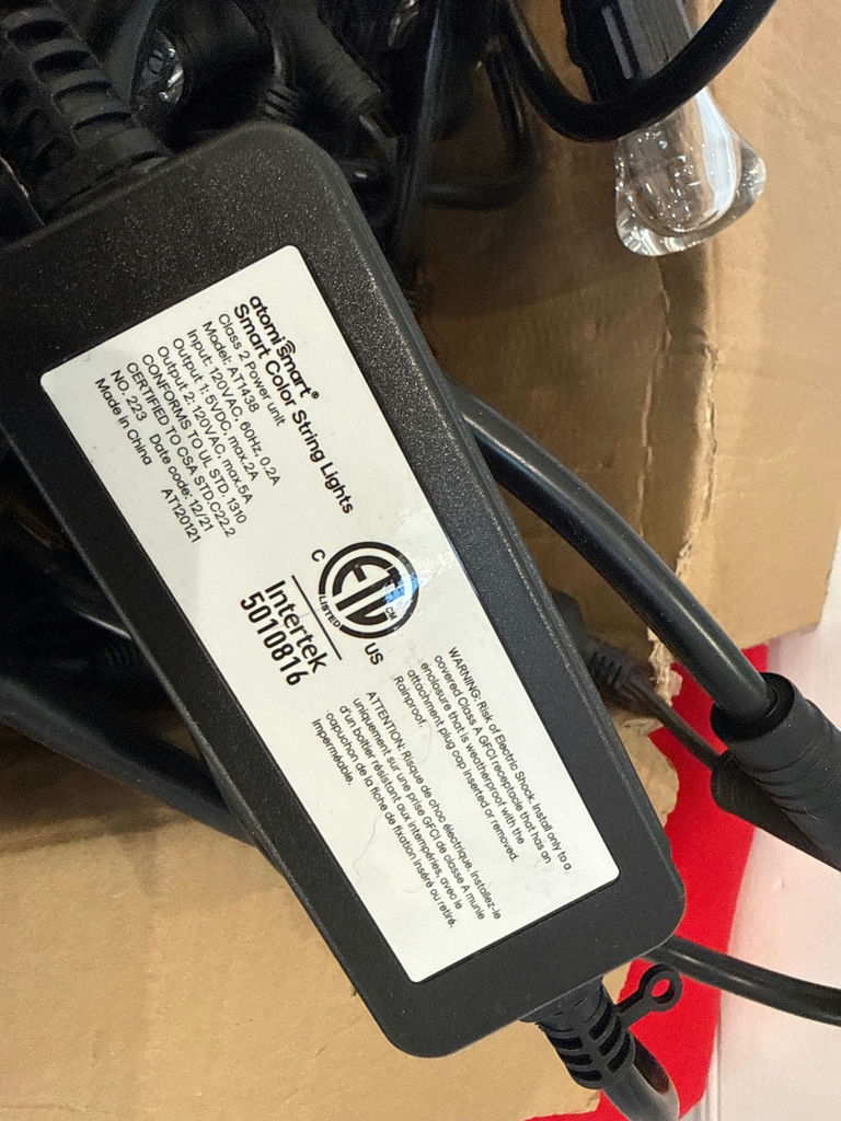 Box of string lights with power adapter - image 2 of 2
