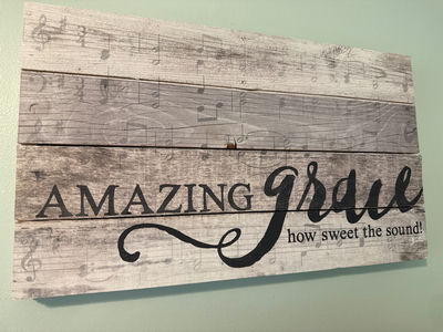 Amazing Grace four-panel wood wall art - Image 1 of 2