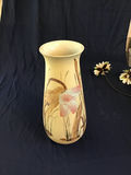 Decorative ceramic vase with botanical painting 18 inches - thumbnail 2 of 3