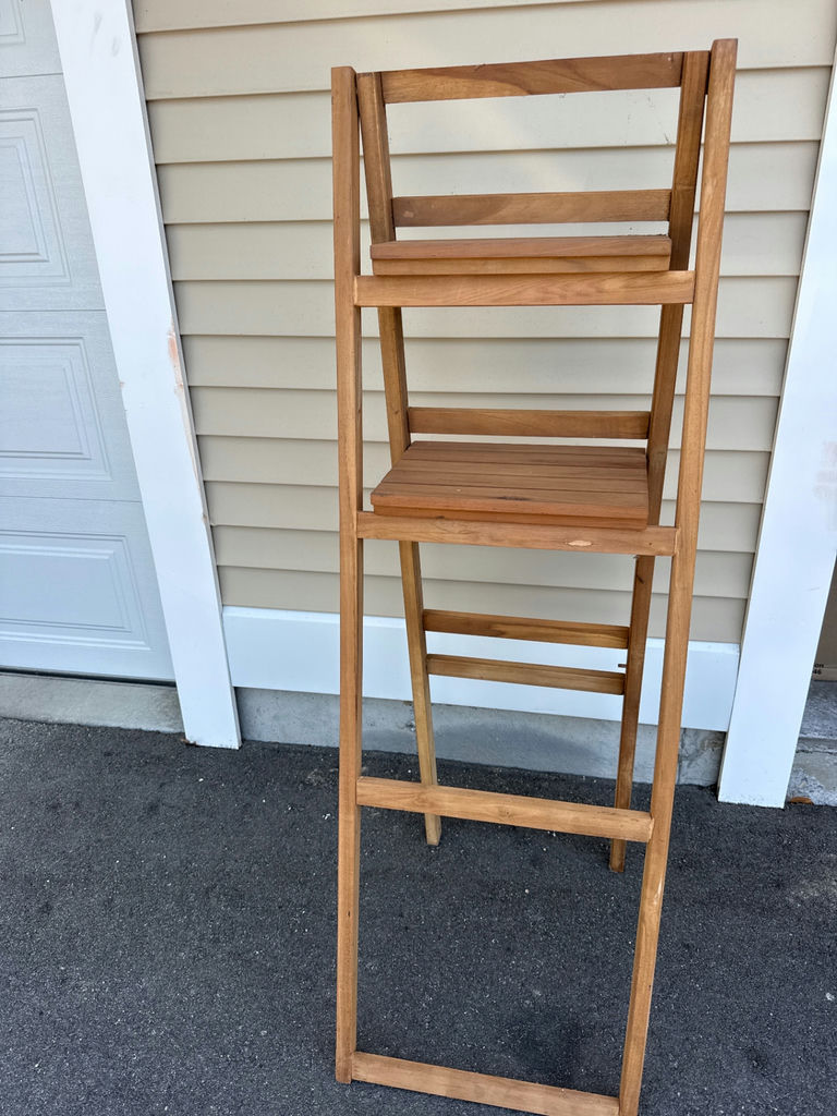 Wooden A-frame ladder - image 2 of 3