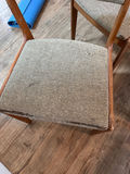 Round wooden dining table with upholstered chairs - thumbnail 3 of 8
