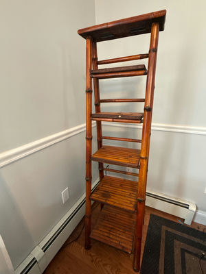 Bamboo-style ladder shelf - Image 1 of 1