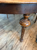 Round wooden dining table with upholstered chairs - thumbnail 7 of 8