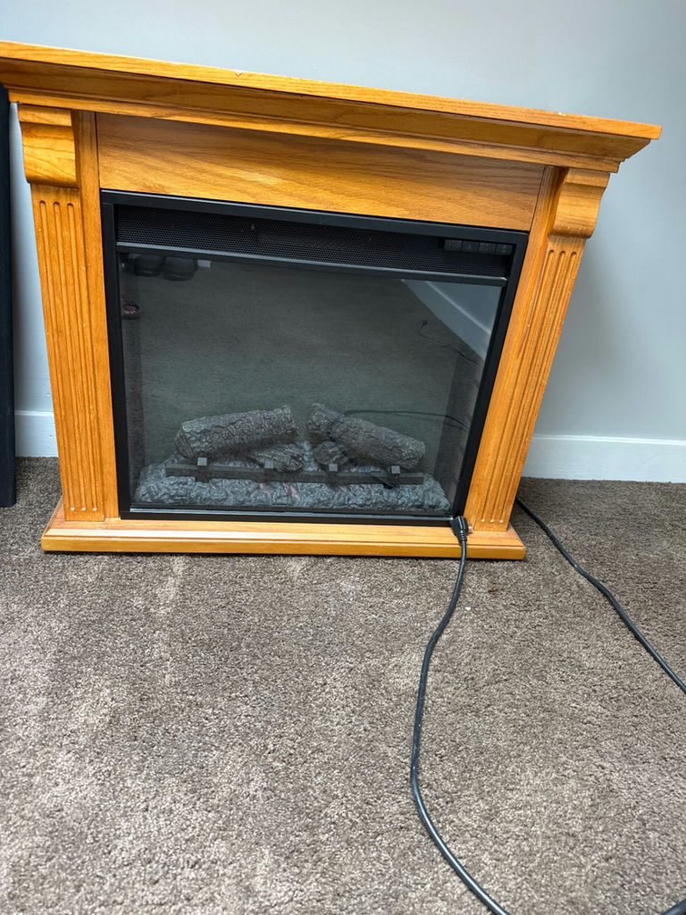 Wooden mantel electric fireplace - image 2 of 3