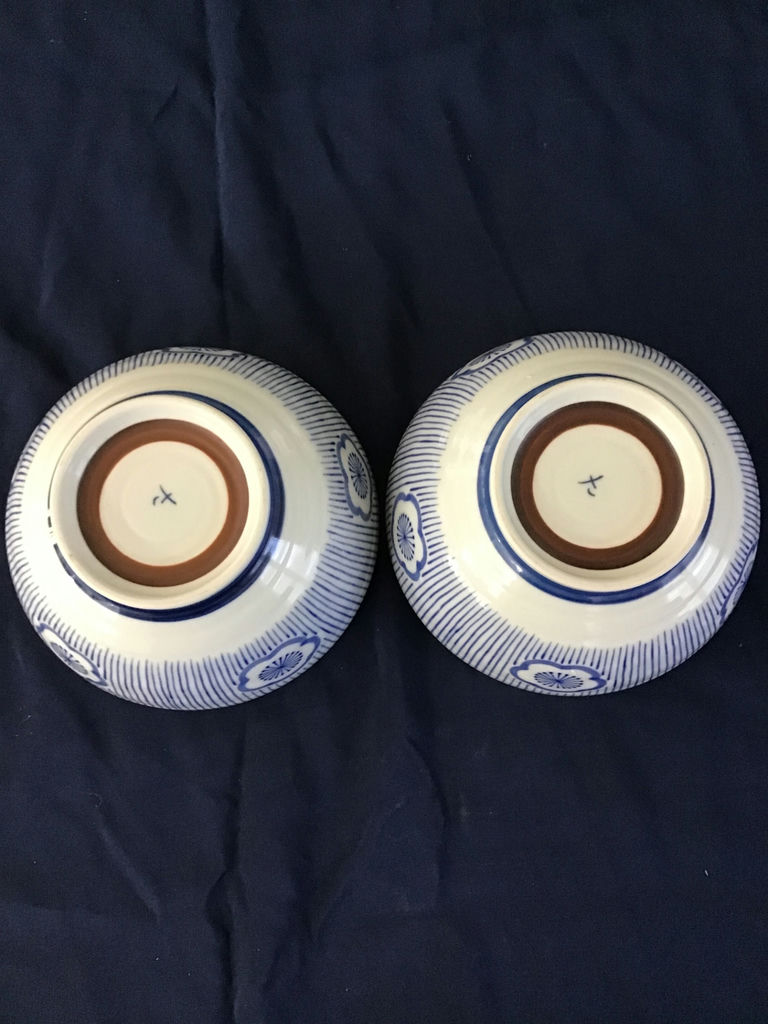 Pair of blue and white ceramic bowls - image 3 of 3