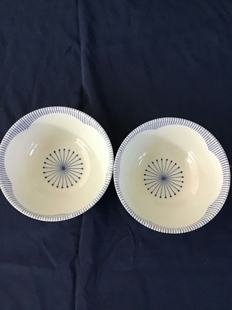 Pair of blue and white ceramic bowls - image 2 of 3