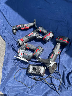 Craftsman cordless power tools with batteries and charger - Image 1 of 4