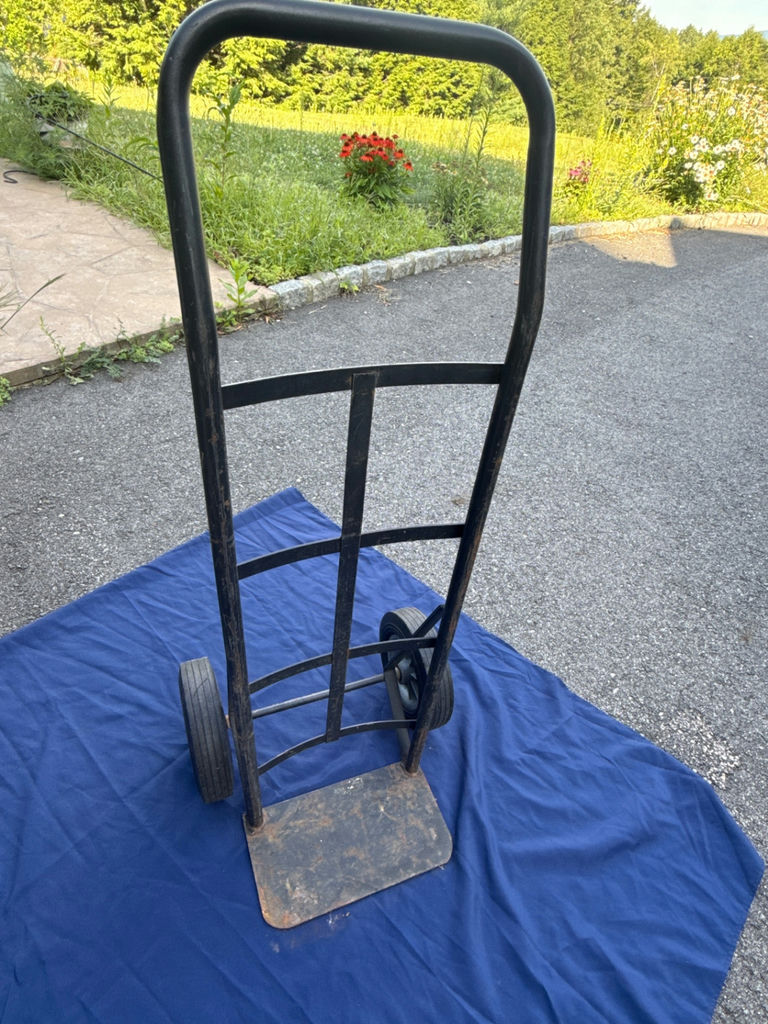 Two-wheeled black hand truck with base plate - image 2 of 2