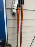 Pair of Lovett USA blue cross-country skis with poles - thumbnail 4 of 5