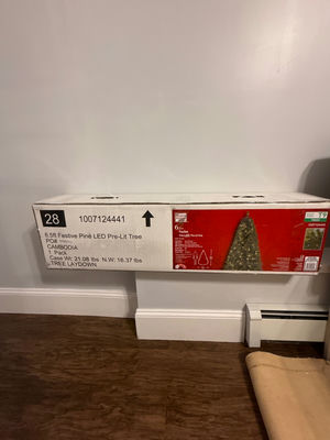 6.5 ft Festive Pine LED Pre-Lit Tree in Box - Image 1 of 3