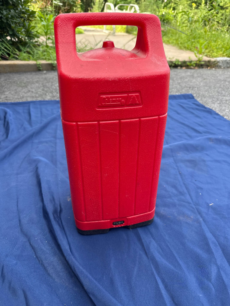 Coleman green camping lantern with hard case - image 1 of 2