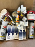 Assorted paint supplies including acrylics and spray paints - BOX IS HEAVY - thumbnail 3 of 3