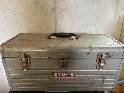 Craftsman metal tool chest with assorted hardware and hoses - Image 1 of 4