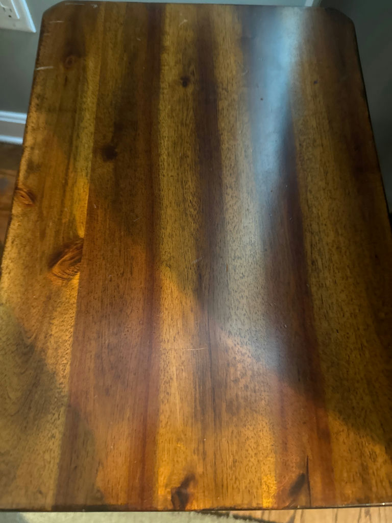 Set of Two Matching Dark Wood Mission-Style Counter-Height Stools / Dining Chairs - image 6 of 6