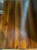 Set of Two Matching Dark Wood Mission-Style Counter-Height Stools / Dining Chairs - thumbnail 6 of 6